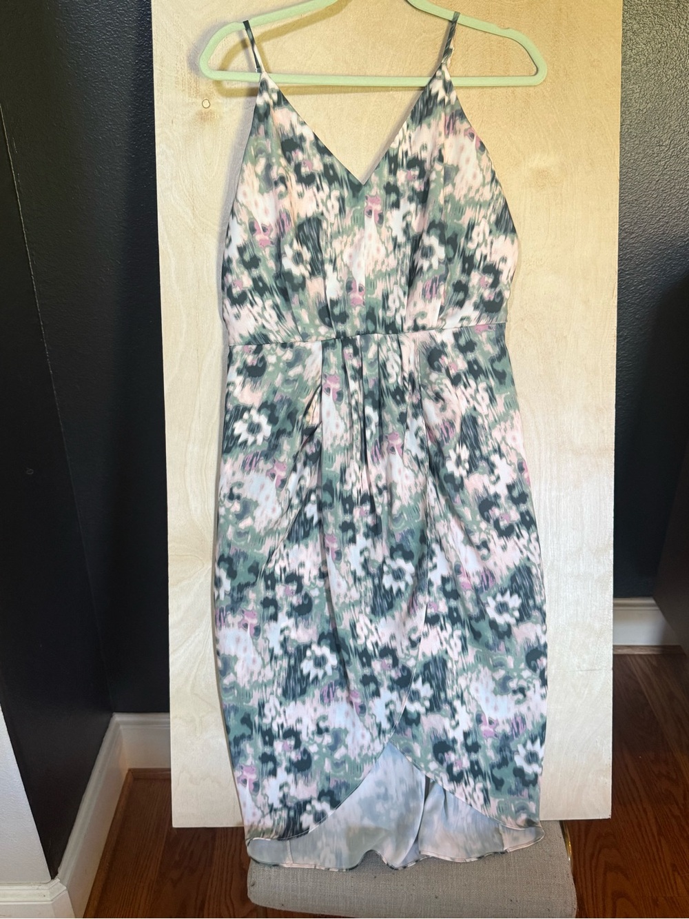 Chelsea28 Floral Midi Dress in Green and Pink